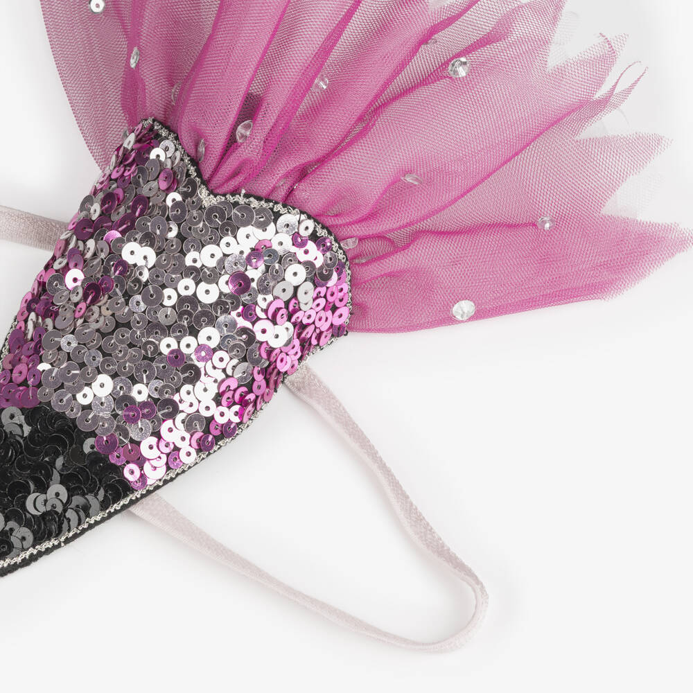 Tutu du Monde-Girls Tulle & Sequin Pink Flamingo Headband | Childrensalon