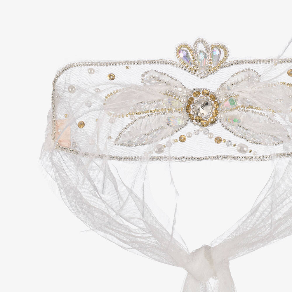 Tutu du Monde-Girls White Swan Headwrap | Childrensalon