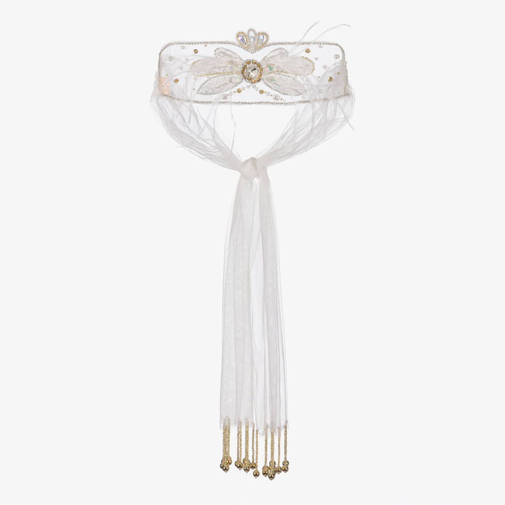 Tutu du Monde-Girls White Swan Headwrap | Childrensalon