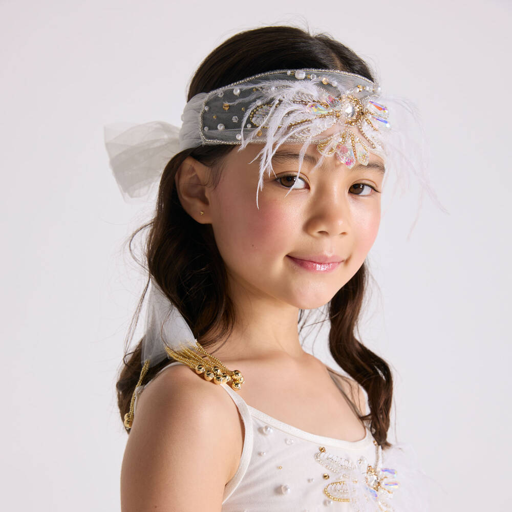 Tutu du Monde-Girls White Swan Headwrap | Childrensalon