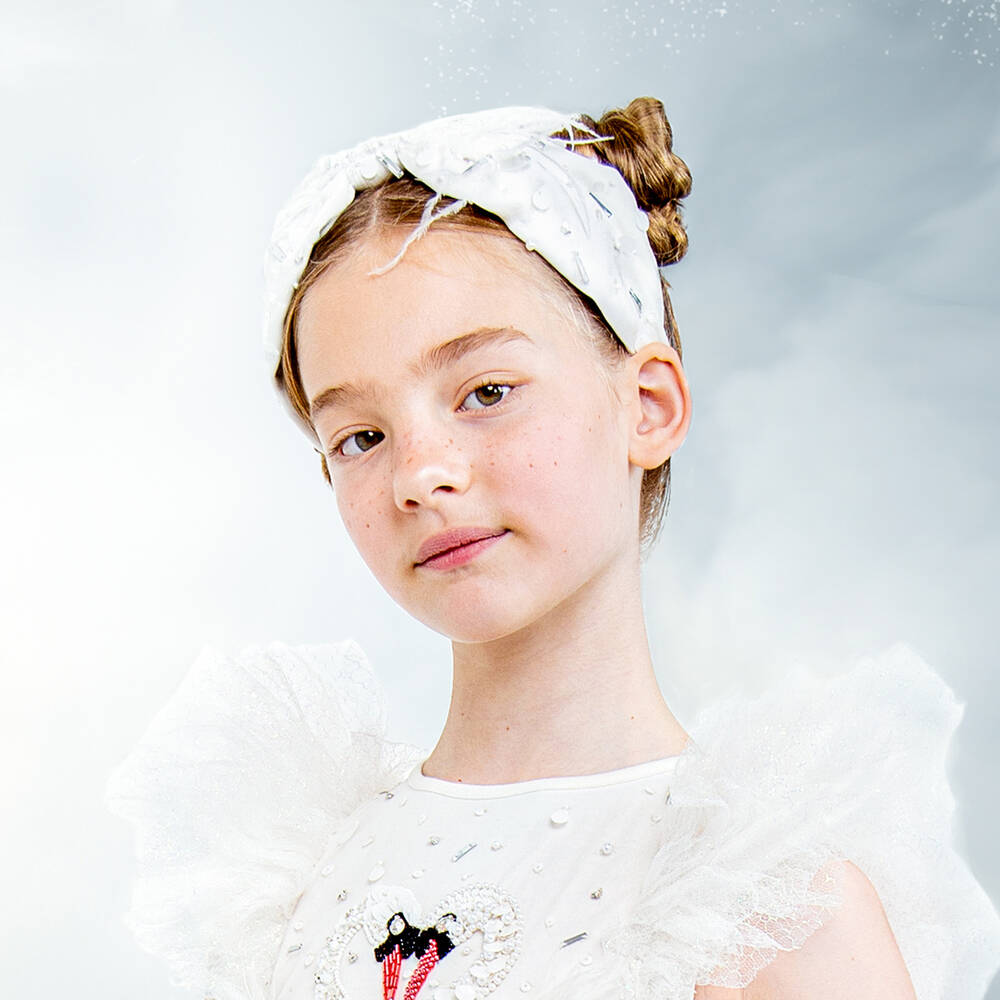 Tutu du Monde-Girls White Swan Lake Hairband | Childrensalon