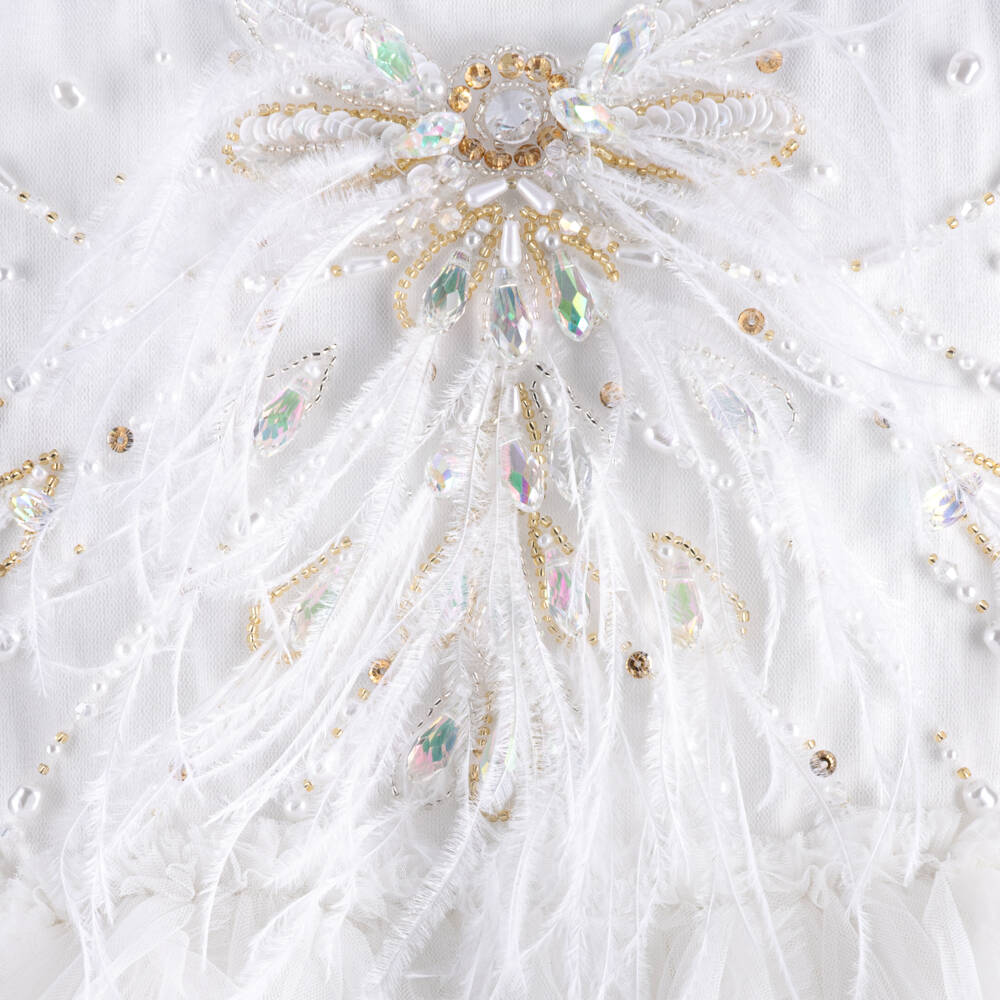 Tutu du Monde-Girls White Swan Tutu Tulle Dress | Childrensalon