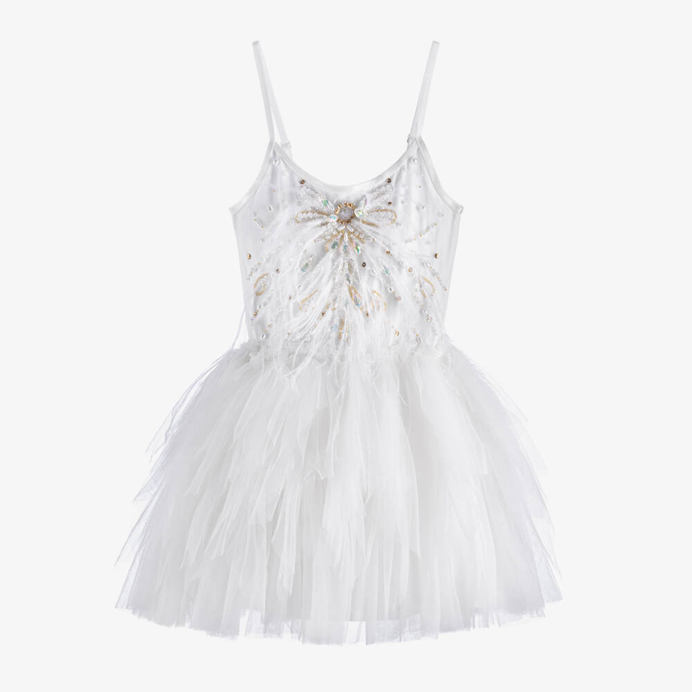 Tutu du Monde-Girls White Swan Tutu Tulle Dress | Childrensalon