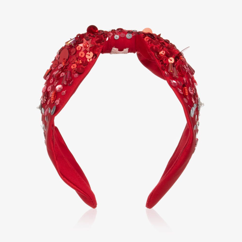 Tutu du Monde-Girls Winter Waltz Red Sequinned Hairband | Childrensalon