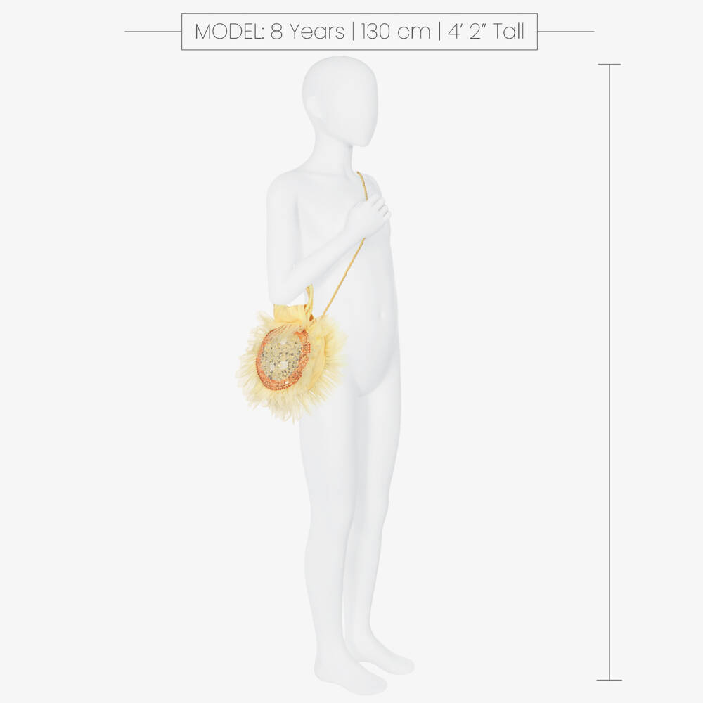 Tutu du Monde-Сумка жёлтая Подсолнух с пайетками для девочек (17см) | Childrensalon