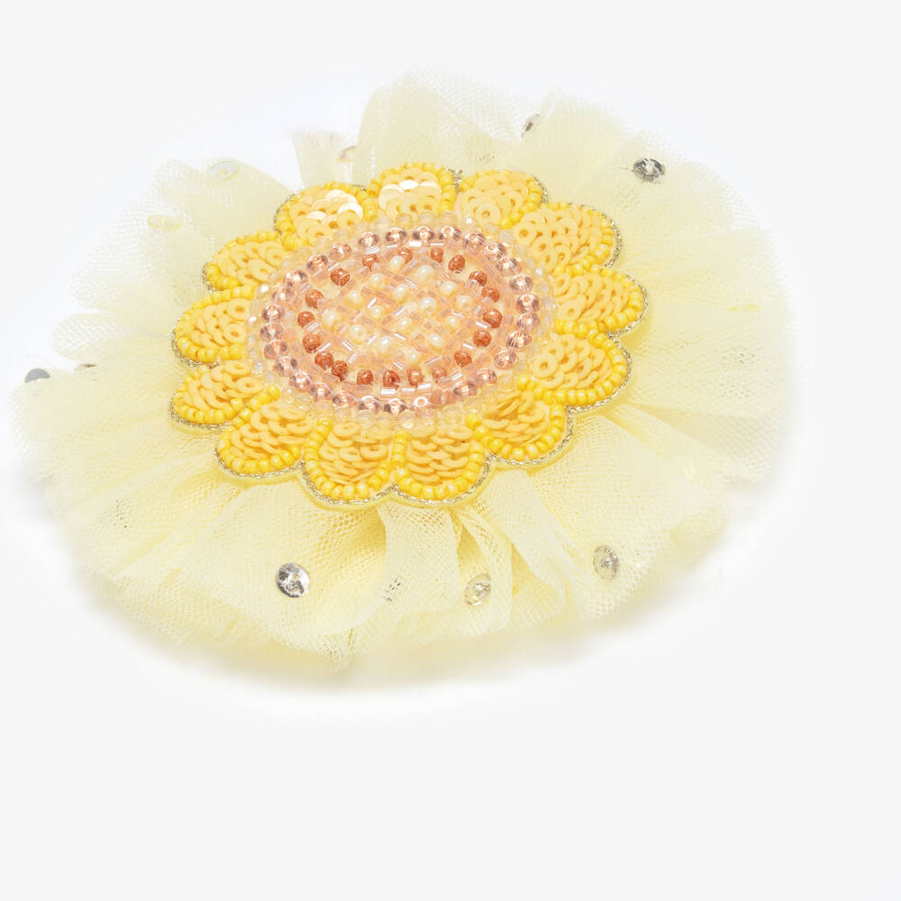 Tutu du Monde-مشبك شعر بزهرة عباد الشمس لون أصفر للبنات (9 سم) | Childrensalon