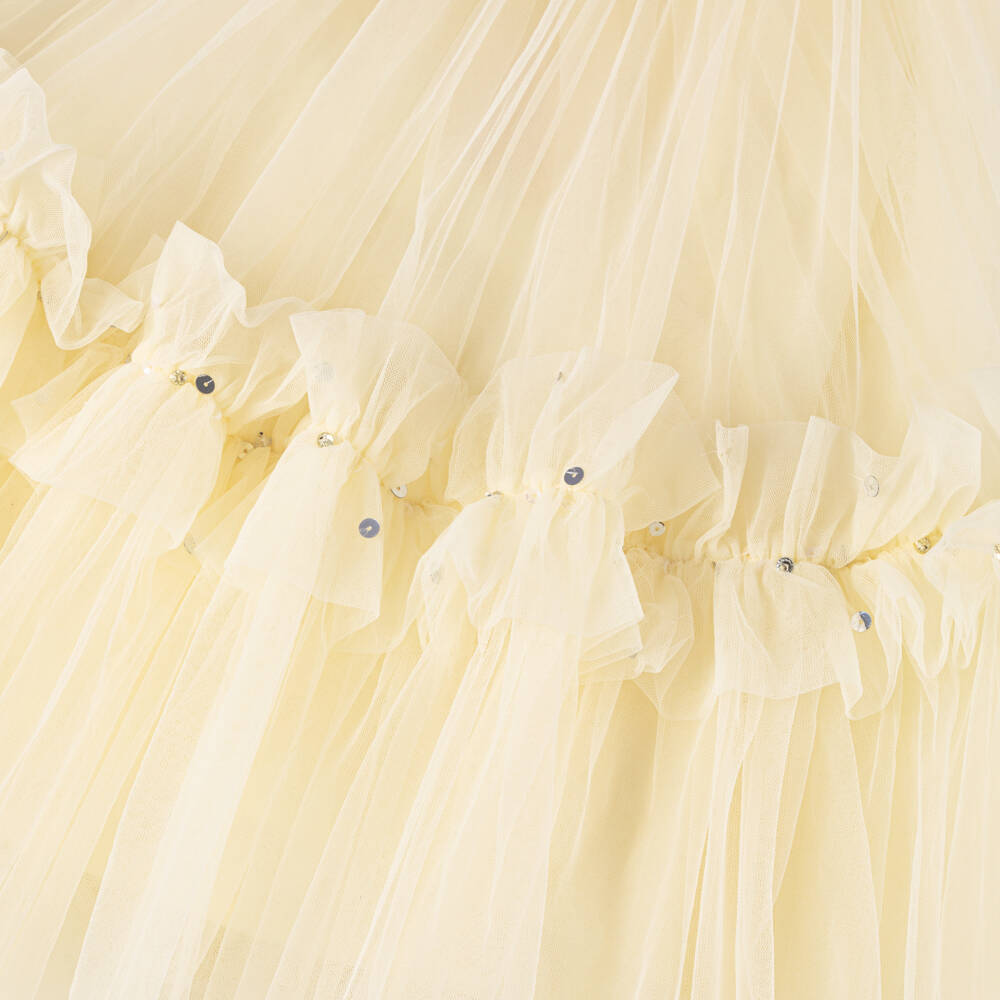 Tutu du Monde-Girls Yellow Tulle Sequin Dress | Childrensalon
