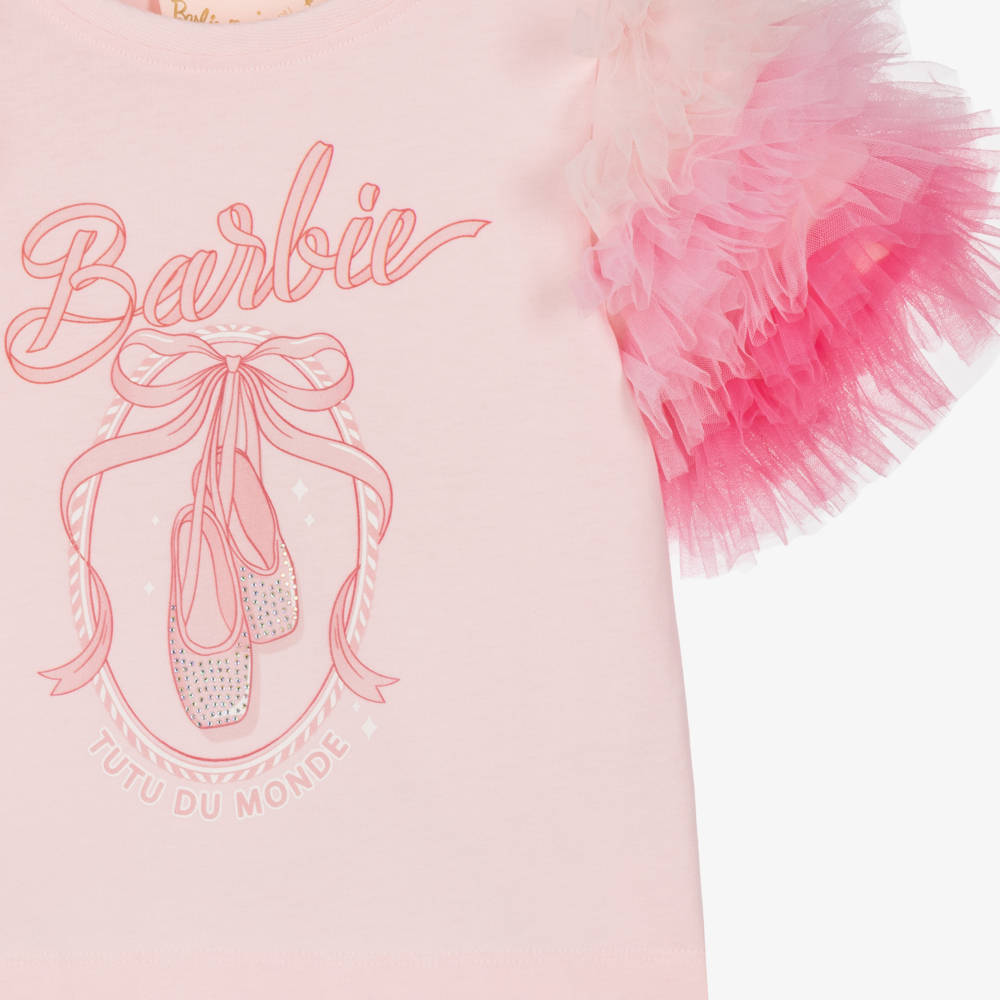Tutu du Monde-Pink Barbie Ballet Bliss Tulle Sleeve T-Shirt | Childrensalon