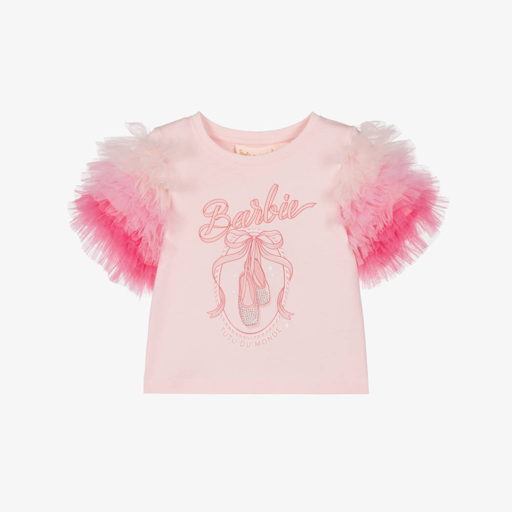 Tutu du Monde-Pink Barbie Ballet Bliss Tulle Sleeve T-Shirt | Childrensalon