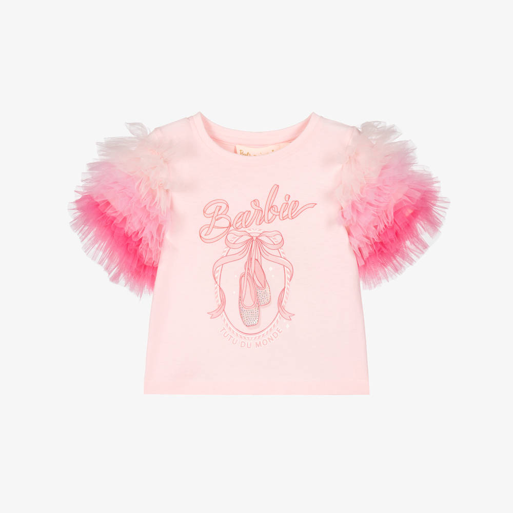 Tutu du Monde-Pink Barbie Ballet Bliss Tulle Sleeve T-Shirt | Childrensalon
