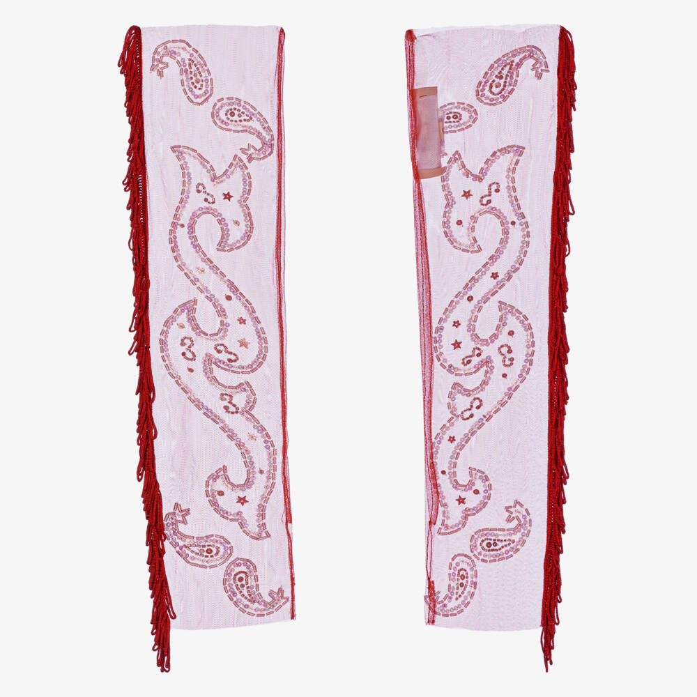 Tutu du Monde-Red Tulle Cowgirl Costume Gloves | Childrensalon