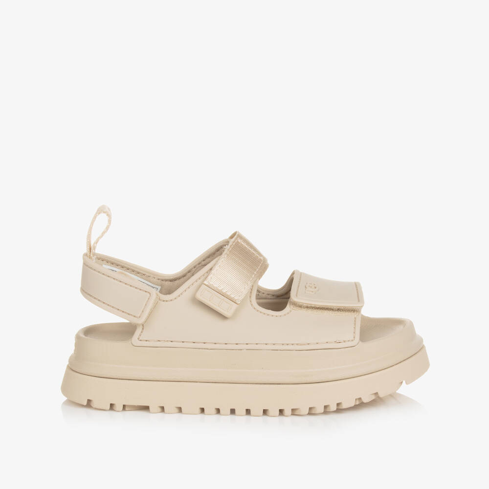UGG-Beige Chunky Rubber Sandals | Childrensalon