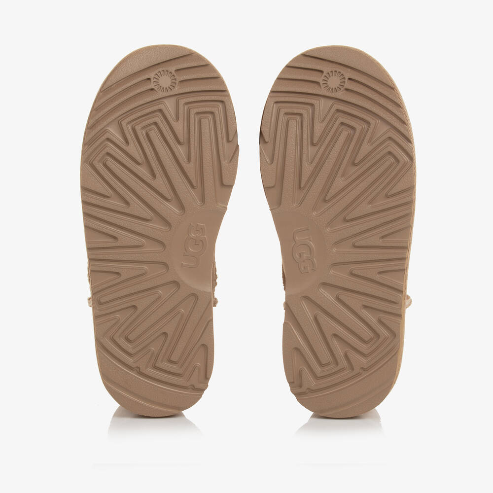 UGG-Beige Classic Ultra Mini II Suede Boots | Childrensalon