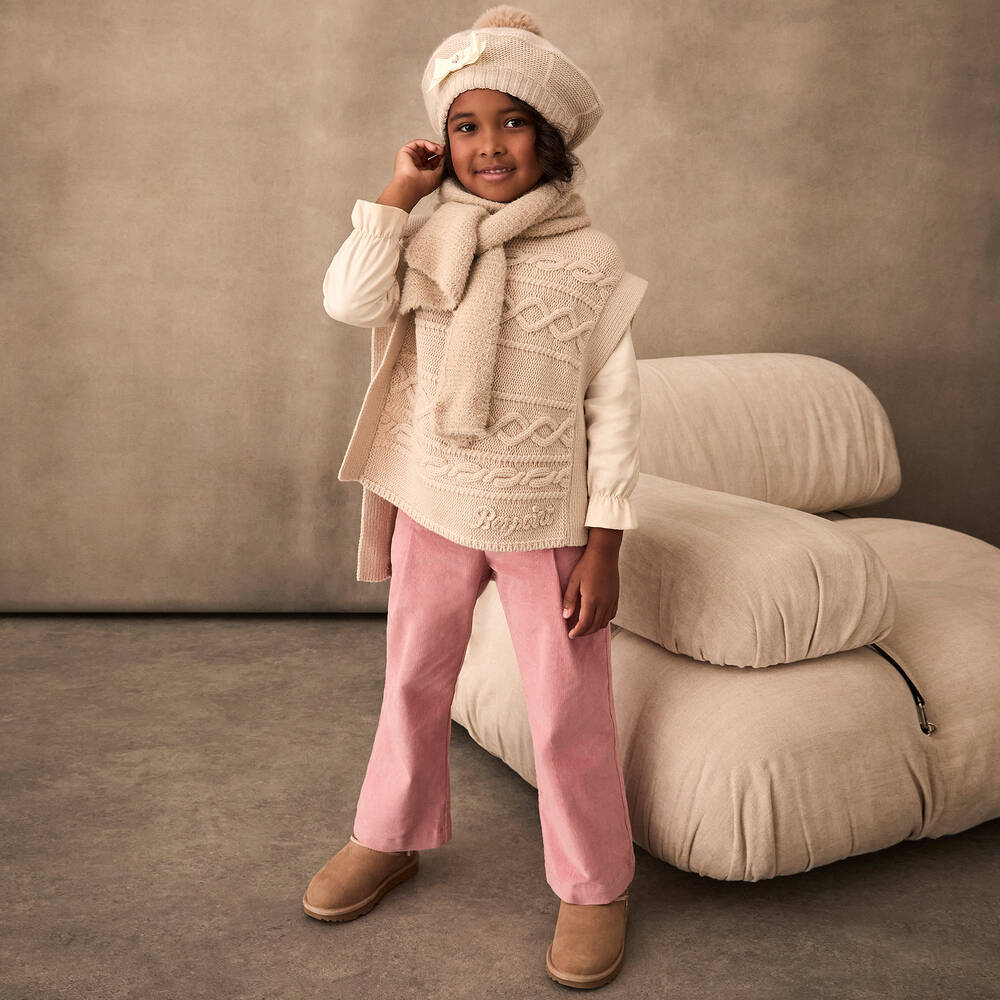 UGG-Beige Classic Ultra Mini Suede Leather Boots | Childrensalon
