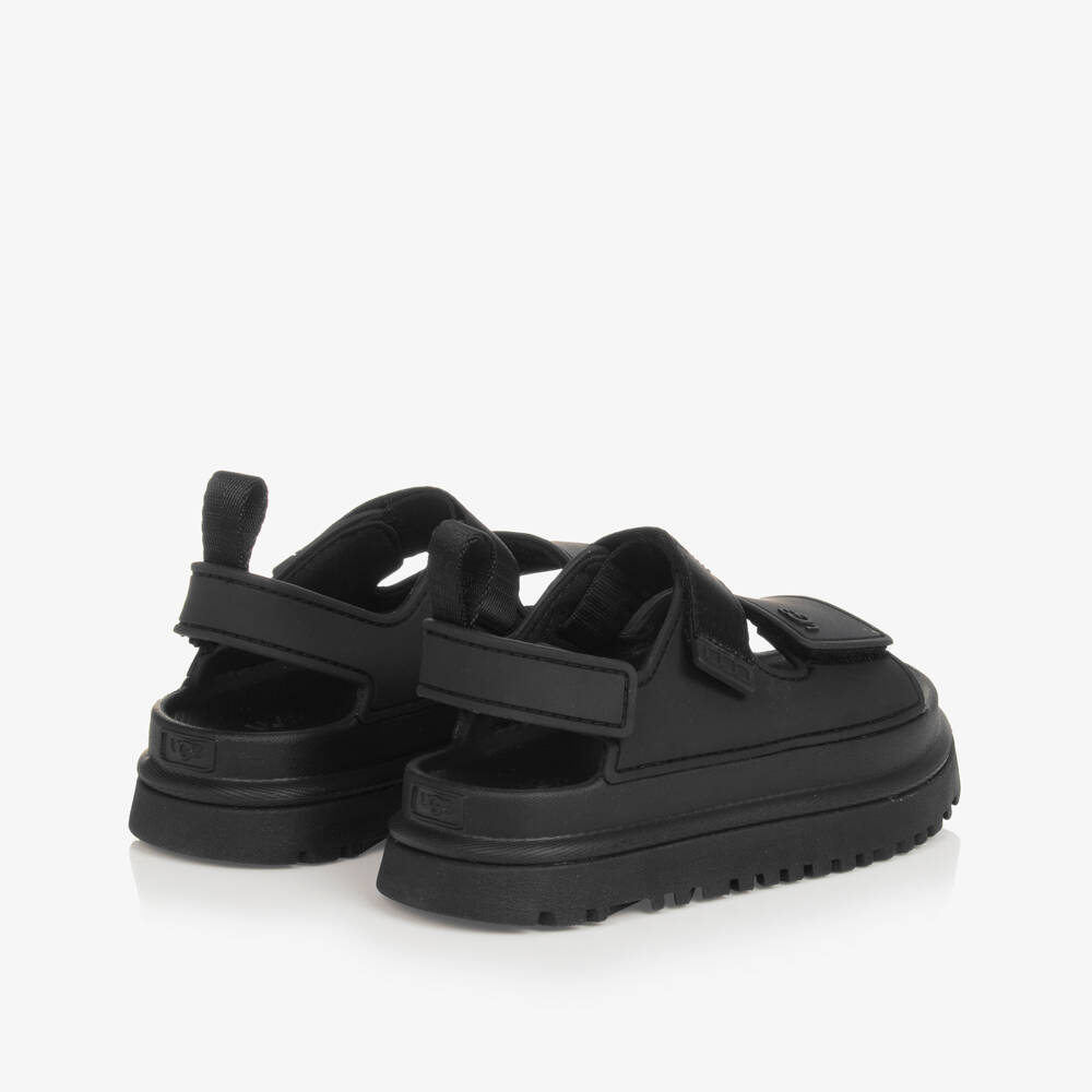 UGG-Black Chunky Rubber Sandals | Childrensalon