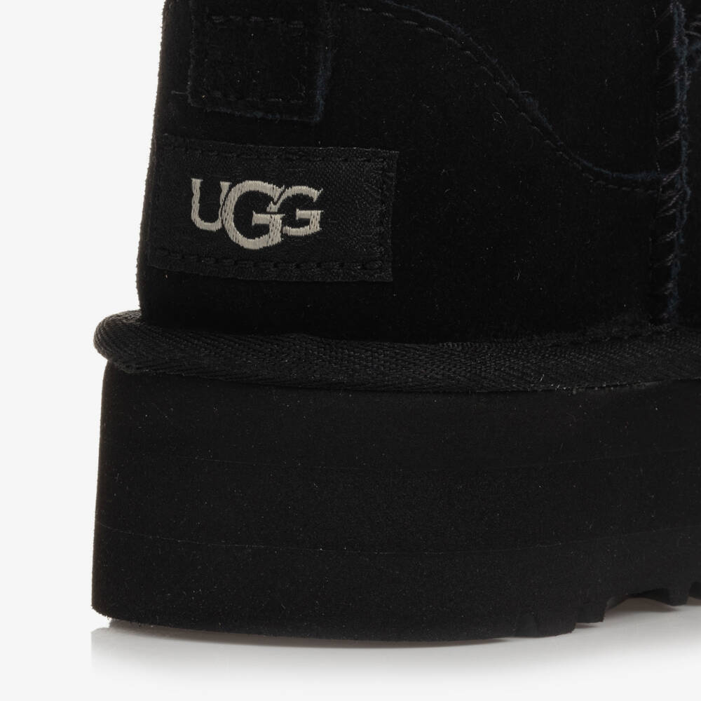 UGG-بوت كلاسيك ألترا ميني بلاتفورم لون أسود | Childrensalon