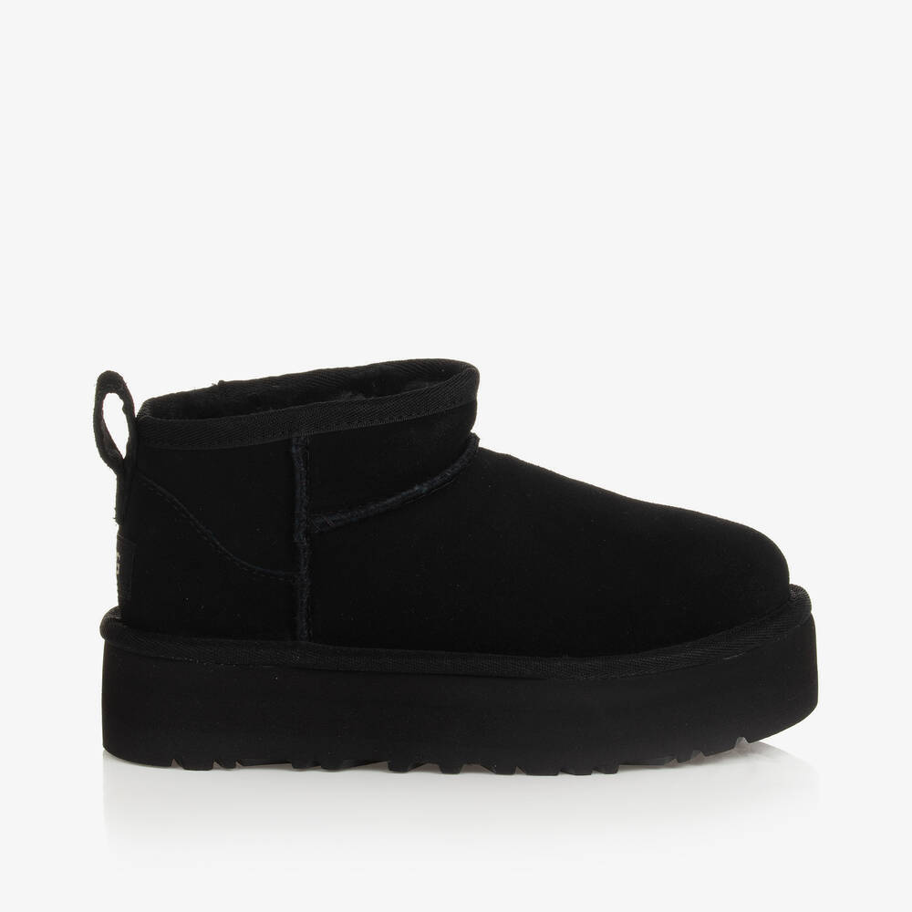 UGG-Black Classic Ultra Mini Platform Boots | Childrensalon