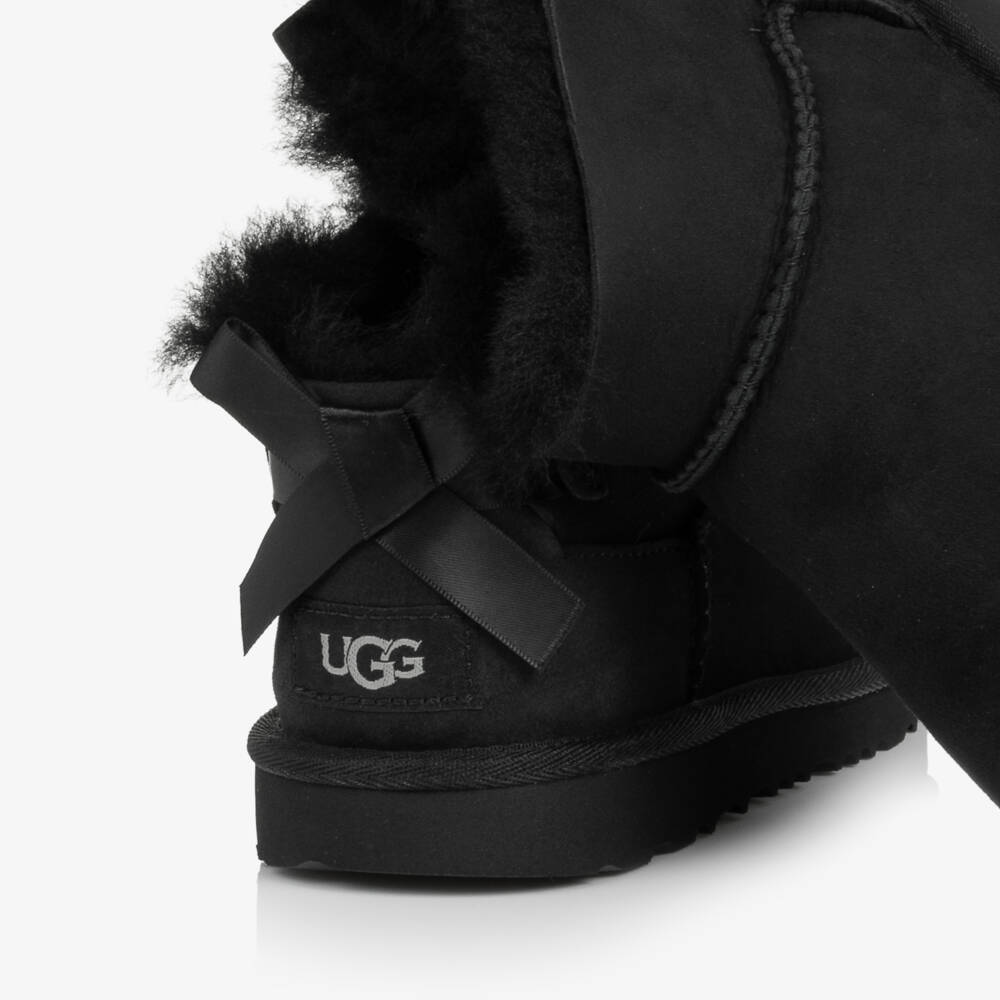 UGG-Black Ultra Mini Bailey Bow Boots | Childrensalon