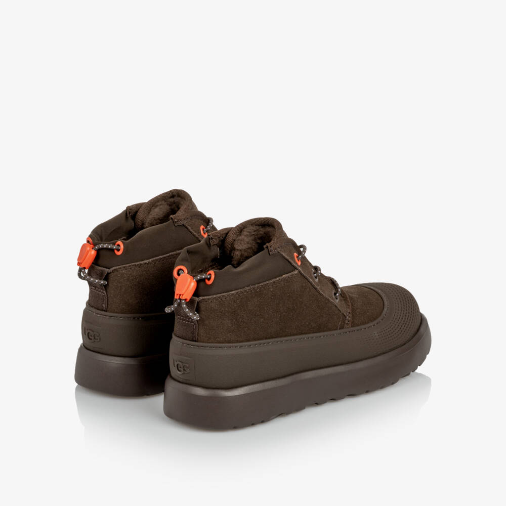 Une Fille-Boys Brown Neumel Weather Hybrid Boots | Childrensalon