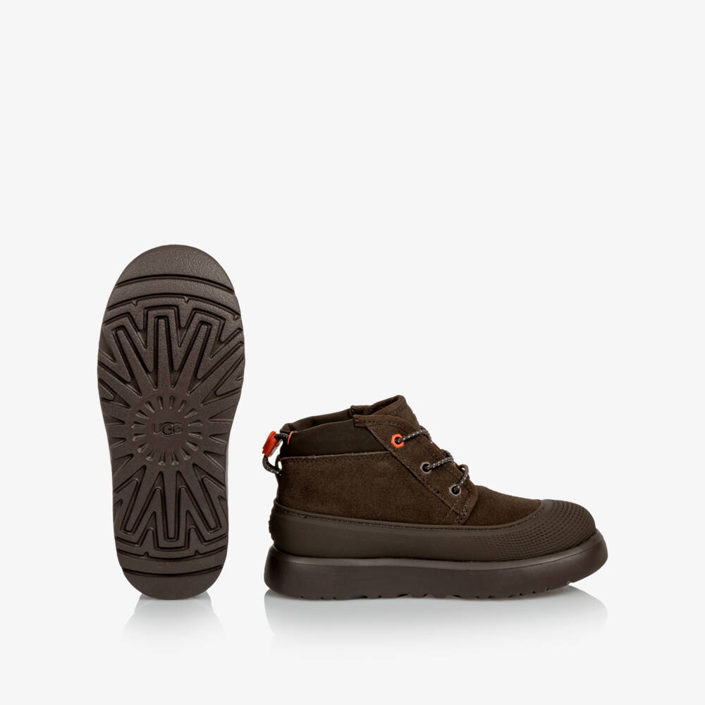Une Fille-Boys Brown Neumel Weather Hybrid Boots | Childrensalon
