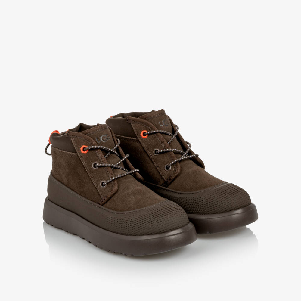 Une Fille-Boys Brown Neumel Weather Hybrid Boots | Childrensalon