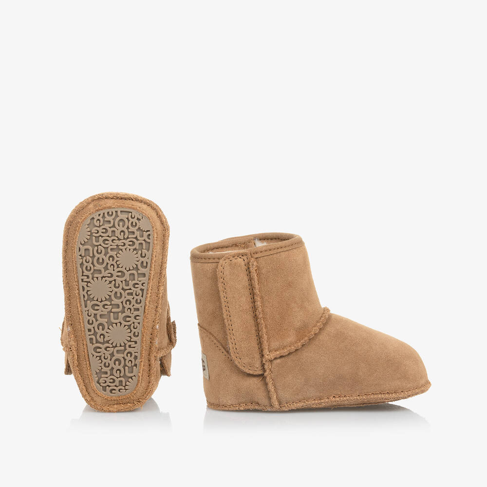 UGG-Brown Baby Boots & Doudou Gift Set | Childrensalon