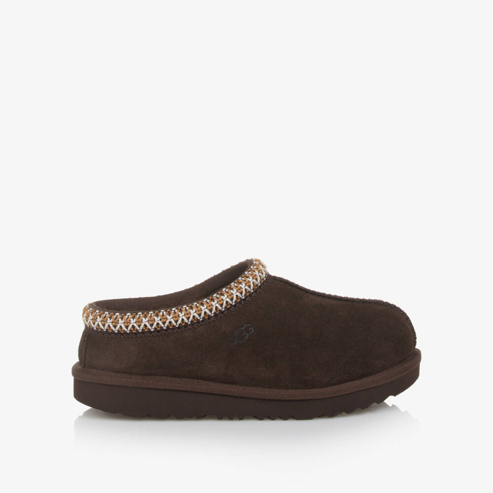 UGG-Brown Leather Tasman Mules | Childrensalon