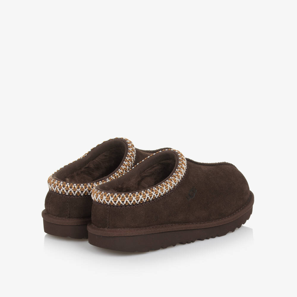 UGG-Brown Leather Tasman Mules | Childrensalon