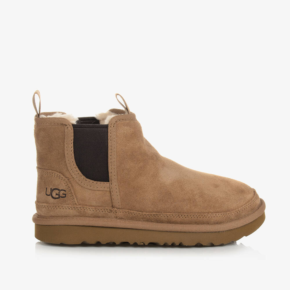 UGG-Brown Suede Chelsea Boots | Childrensalon
