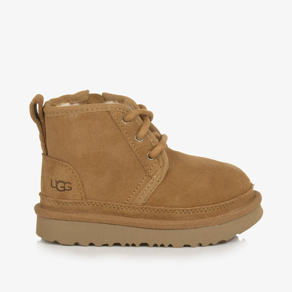 UGG-Brown Suede Leather Neumel II Boots | Childrensalon