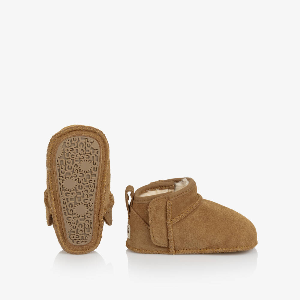 UGG-Chestnut Baby Classic Ultra Mini Suede Bootie | Childrensalon