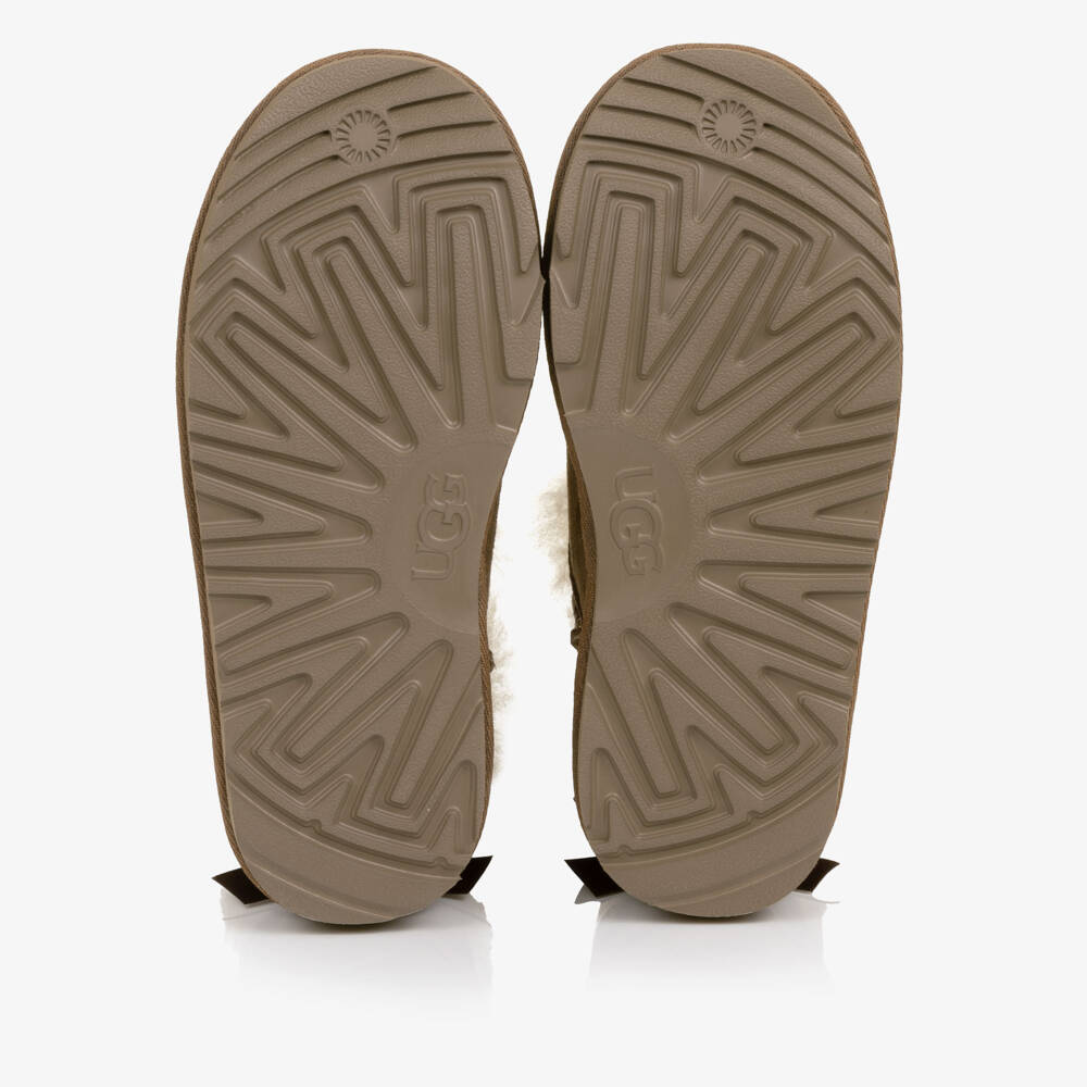 UGG-Chestnut Brown Ultra Mini Bailey Bow Boots | Childrensalon
