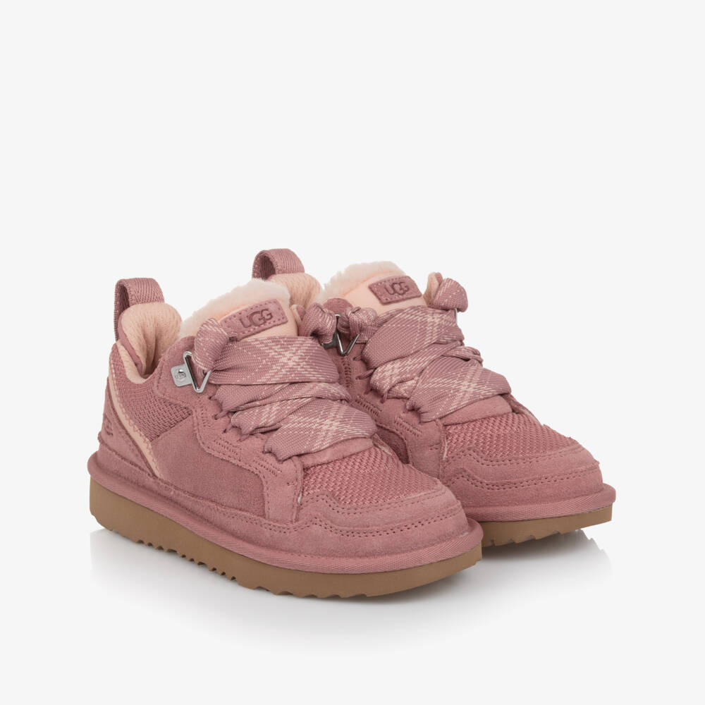 UGG-Girls Pink Suede Lowmel Trainers | Childrensalon