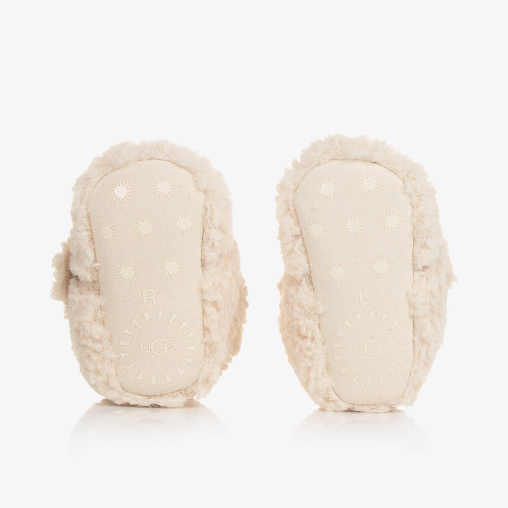 UGG-Ivory Teddy Fleece Pre-Walker Boots | Childrensalon