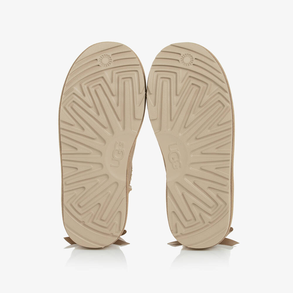 Une Fille-Sand Beige Ultra Mini Bailey Bow Boots | Childrensalon