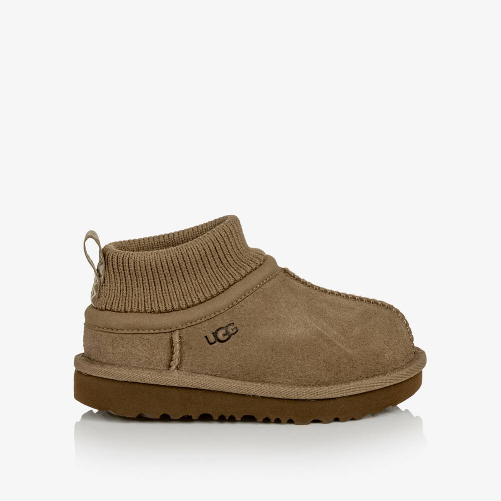 UGG-Sand Beige Ultra Stretch Cuff Boots | Childrensalon