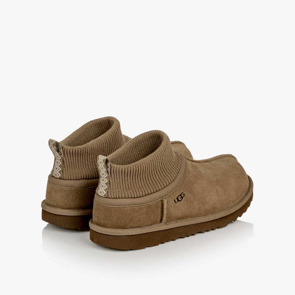 UGG-Ultra Stretch Cuff Boots in Sand Beige | Childrensalon