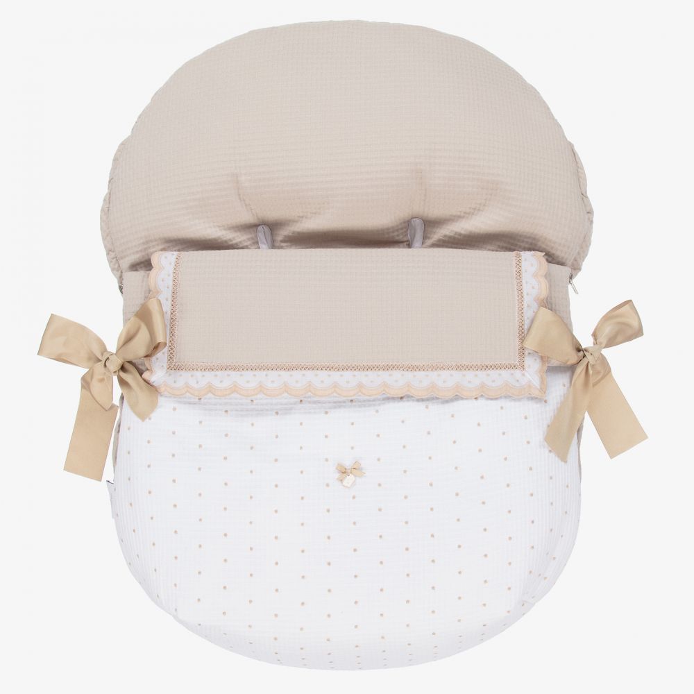 Uzturre-Beige Car Seat Baby Nest (75cm) | Childrensalon