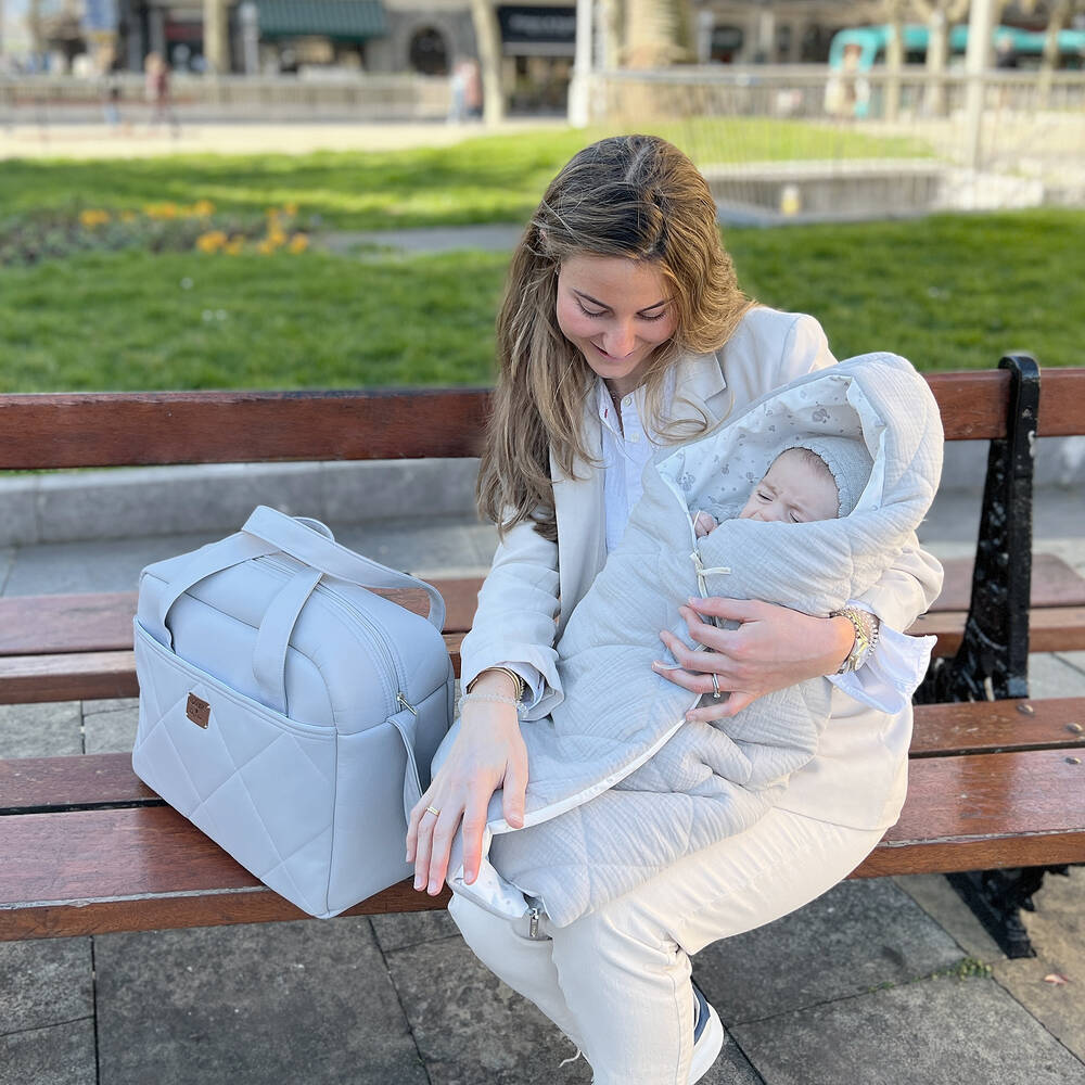 Uzturre-Blue Cotton Baby Nest (75cm) | Childrensalon