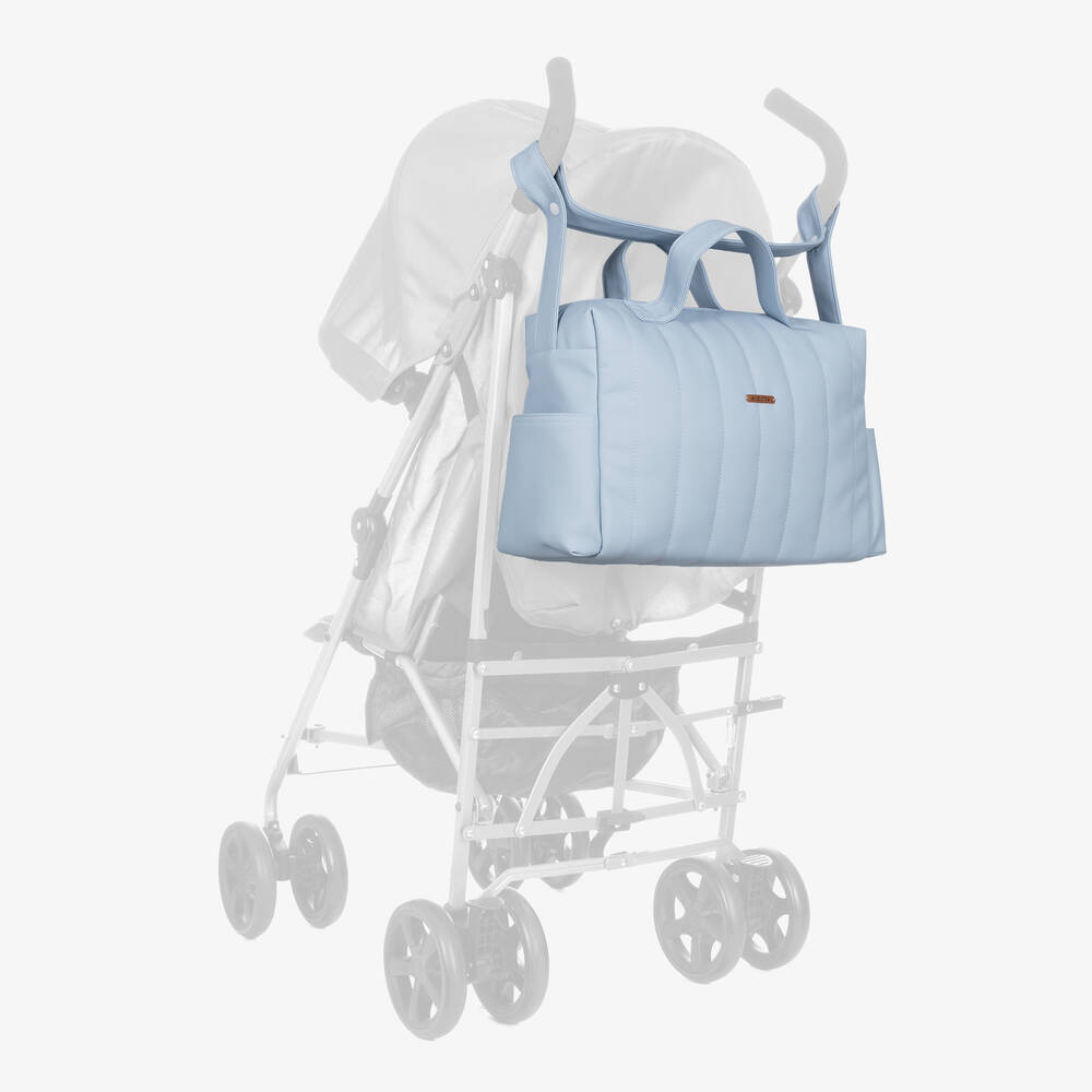 Uzturre-Голубая пеленальная сумка из искусственной кожи (43см) | Childrensalon