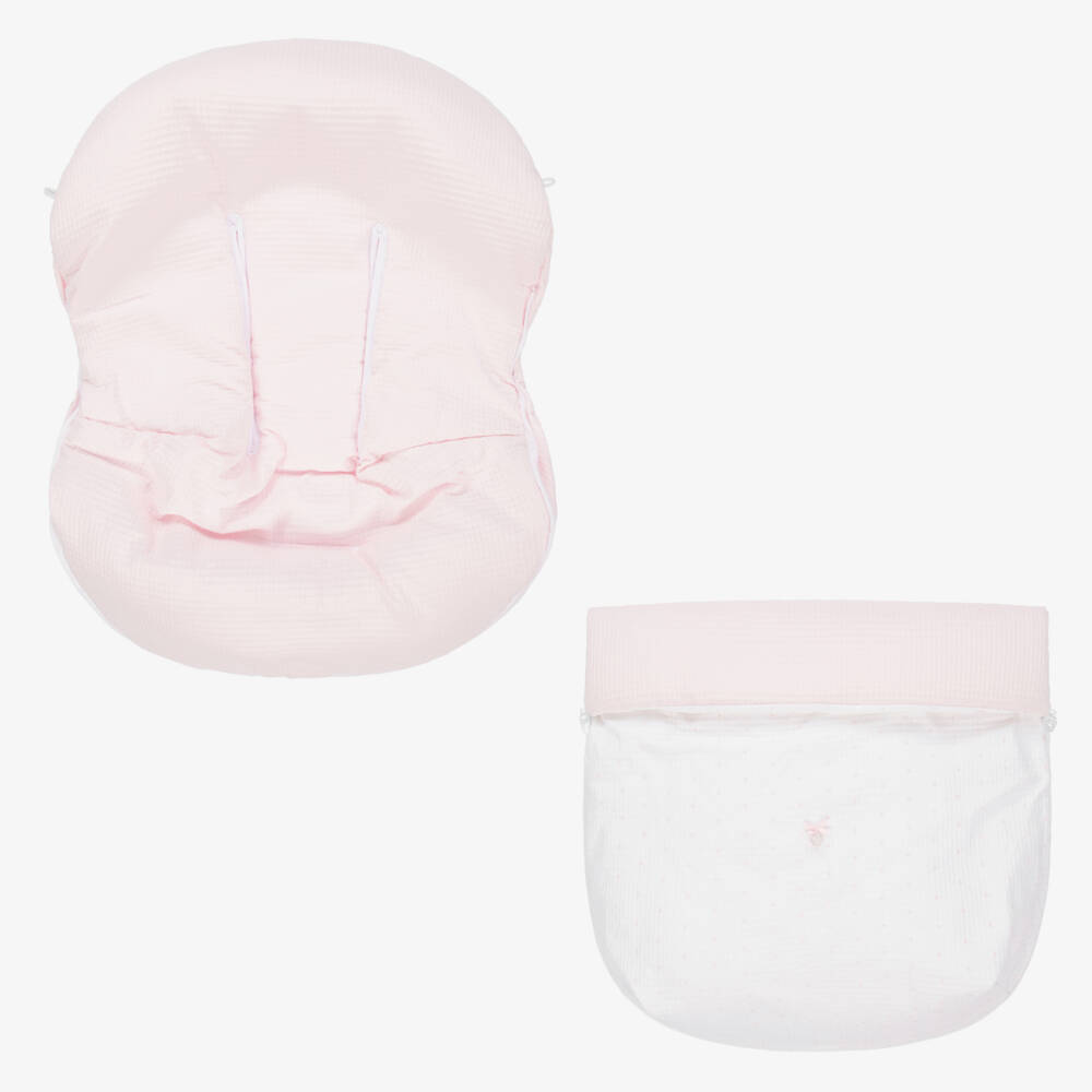 Uzturre-Pale Pink Car Seat Baby Nest (75cm) | Childrensalon