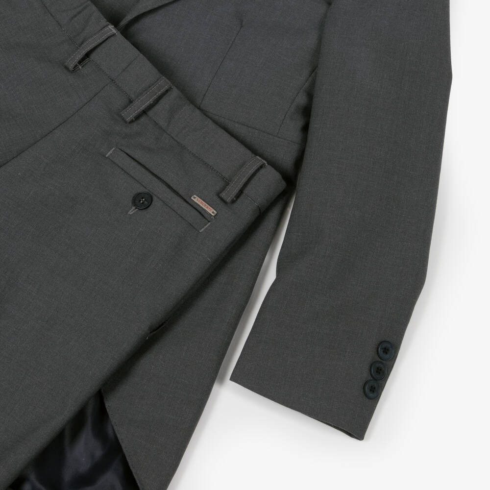 Varones One-Boys Grey Tailcoat Suit | Childrensalon