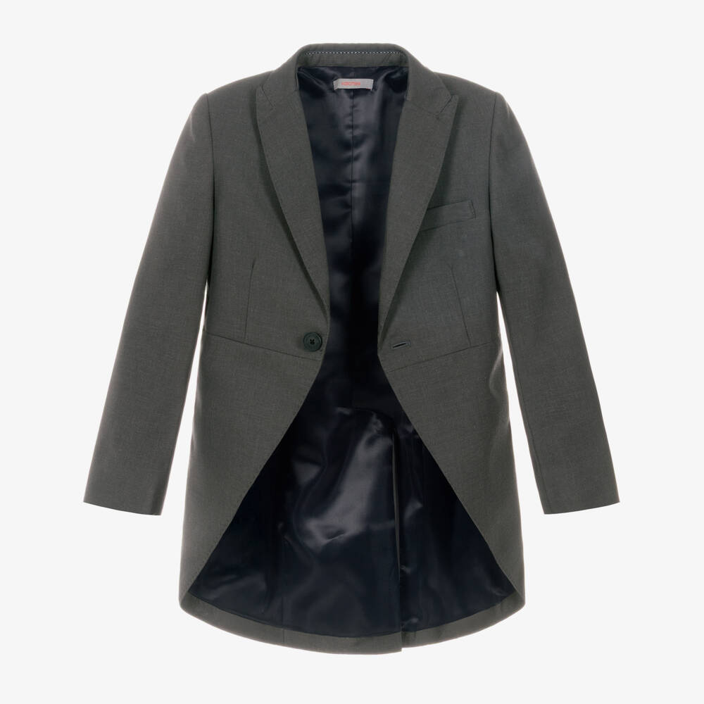 Varones One-Boys Grey Tailcoat Suit | Childrensalon