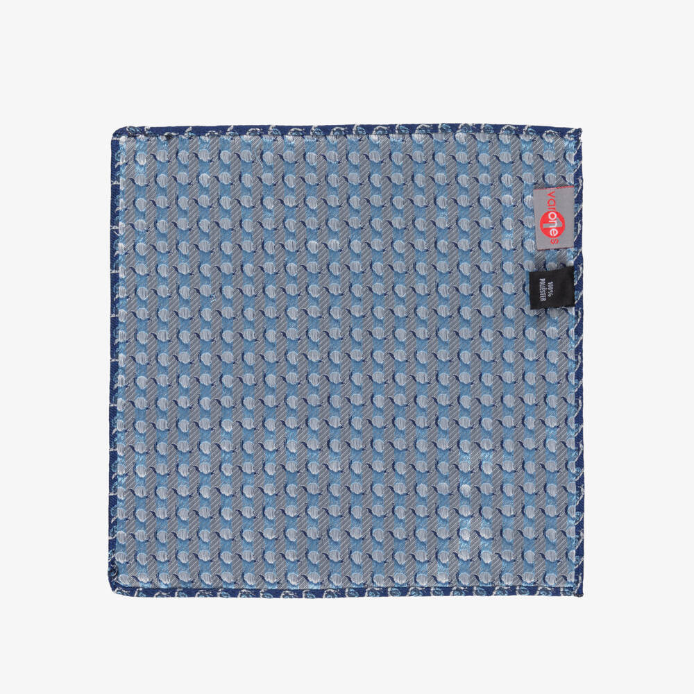 Varones One-Boys Navy Blue Snail Pattern Pocket Square | Childrensalon