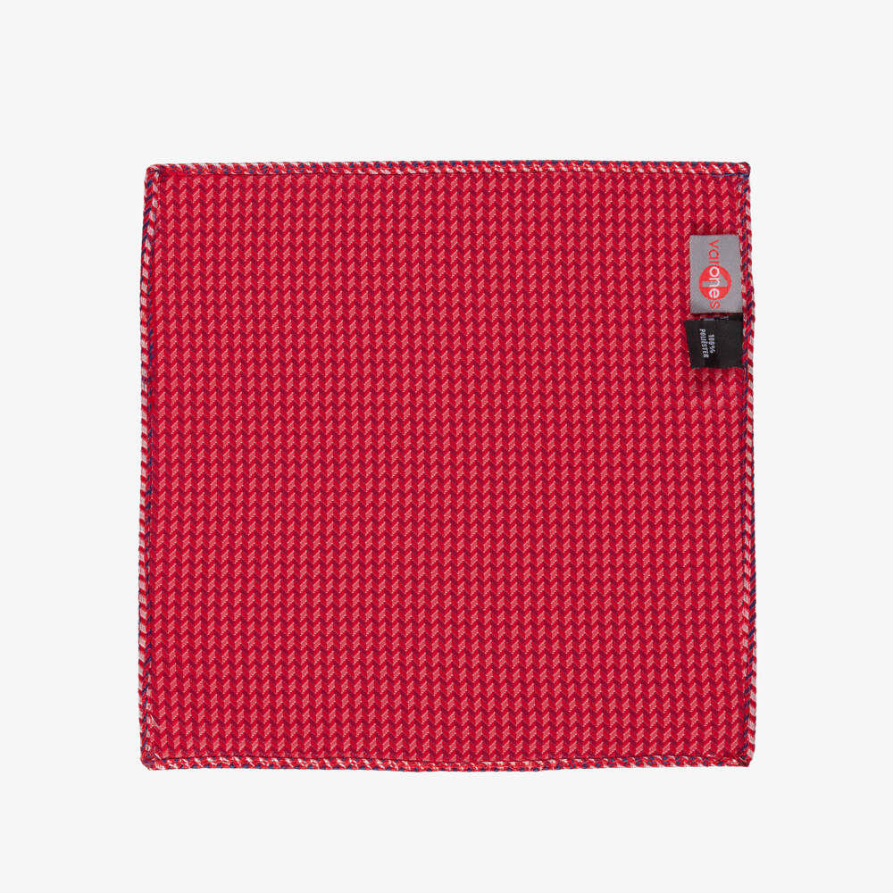 Varones One-Boys Red Chevron Pattern Pocket Square | Childrensalon