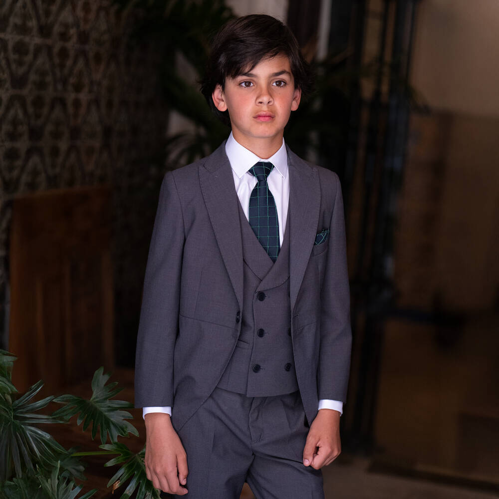 Varones One-Boys White Long Sleeved Shirt with Cufflinks | Childrensalon