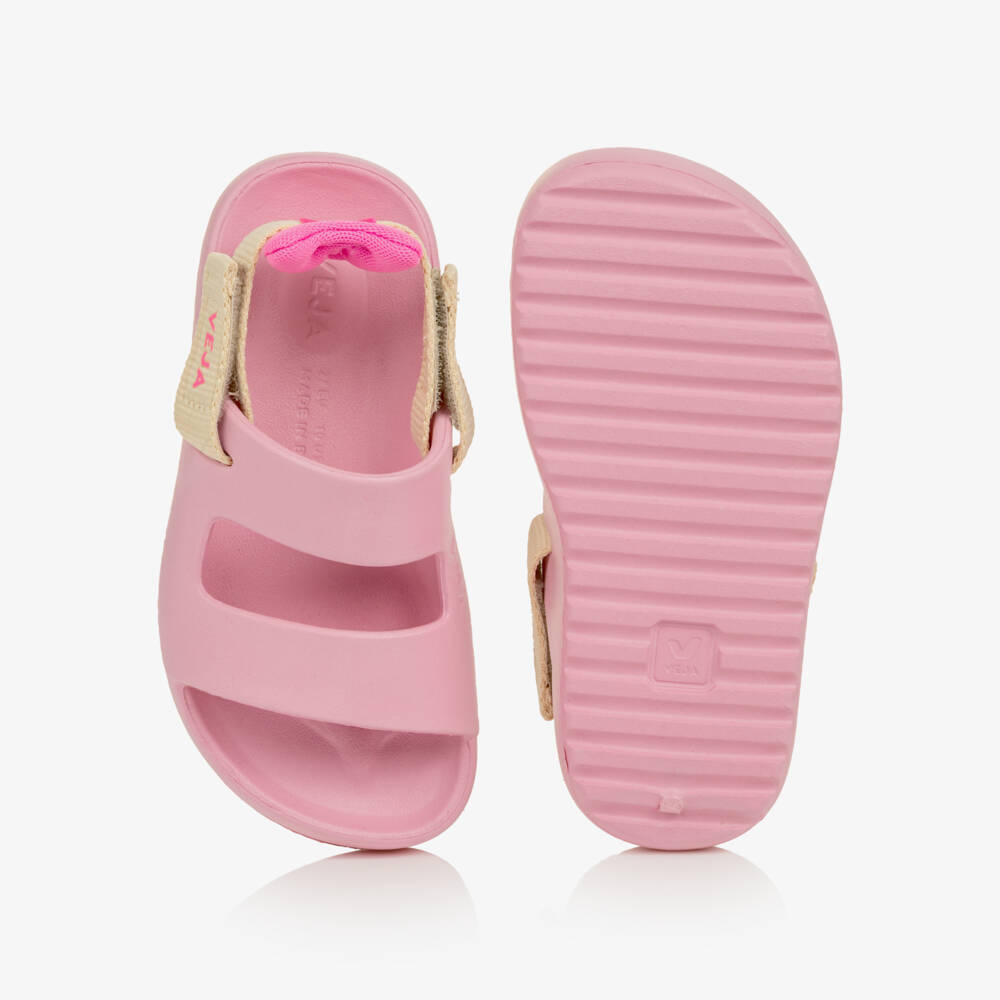 VEJA-Girls Pink Mini Etna Lite Sandals | Childrensalon