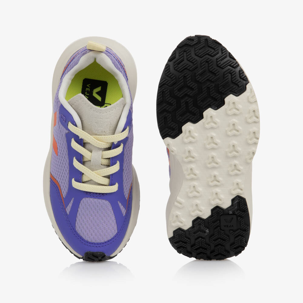 VEJA-Girls Purple Canary Light Alveomesh Trainers | Childrensalon
