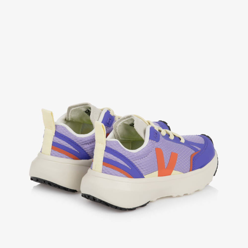 VEJA-Girls Purple Canary Light Alveomesh Trainers | Childrensalon