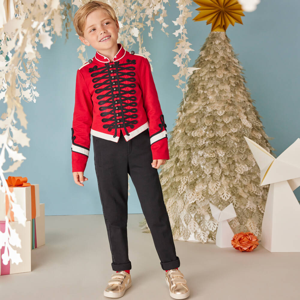 VEJA-Gold & White Leather Esplar Trainers | Childrensalon